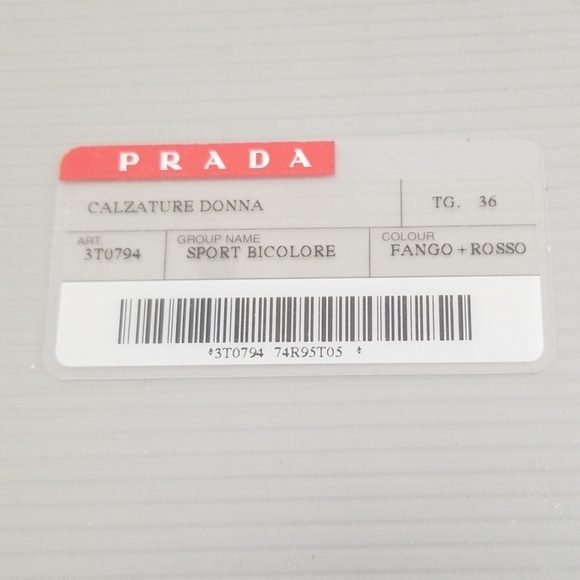 Authentic PRADA Calzature Donna Gray+Red zip boot - Picture 8 of 8